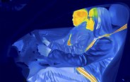driver and passenger using zf heat belts shown in infrared