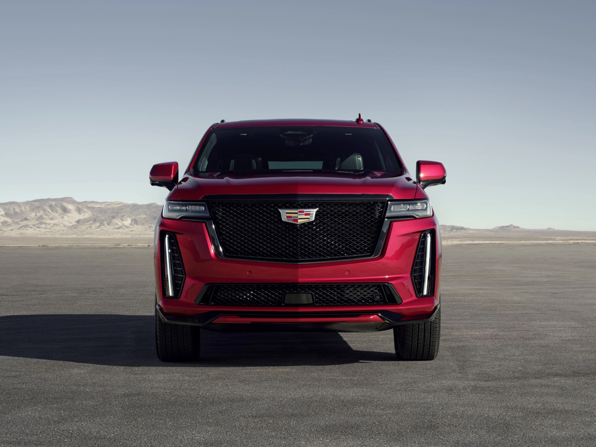 the 2023 cadillac escalade will be the first suv to&nbsp;don&nbsp;the high performance v series badge&nbsp;preproduction model shown actual production model will vary escalade v availability will be announced spring 2022