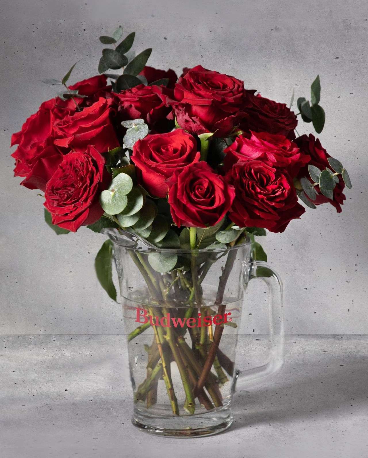 urban stems x budweiser rose bouquet