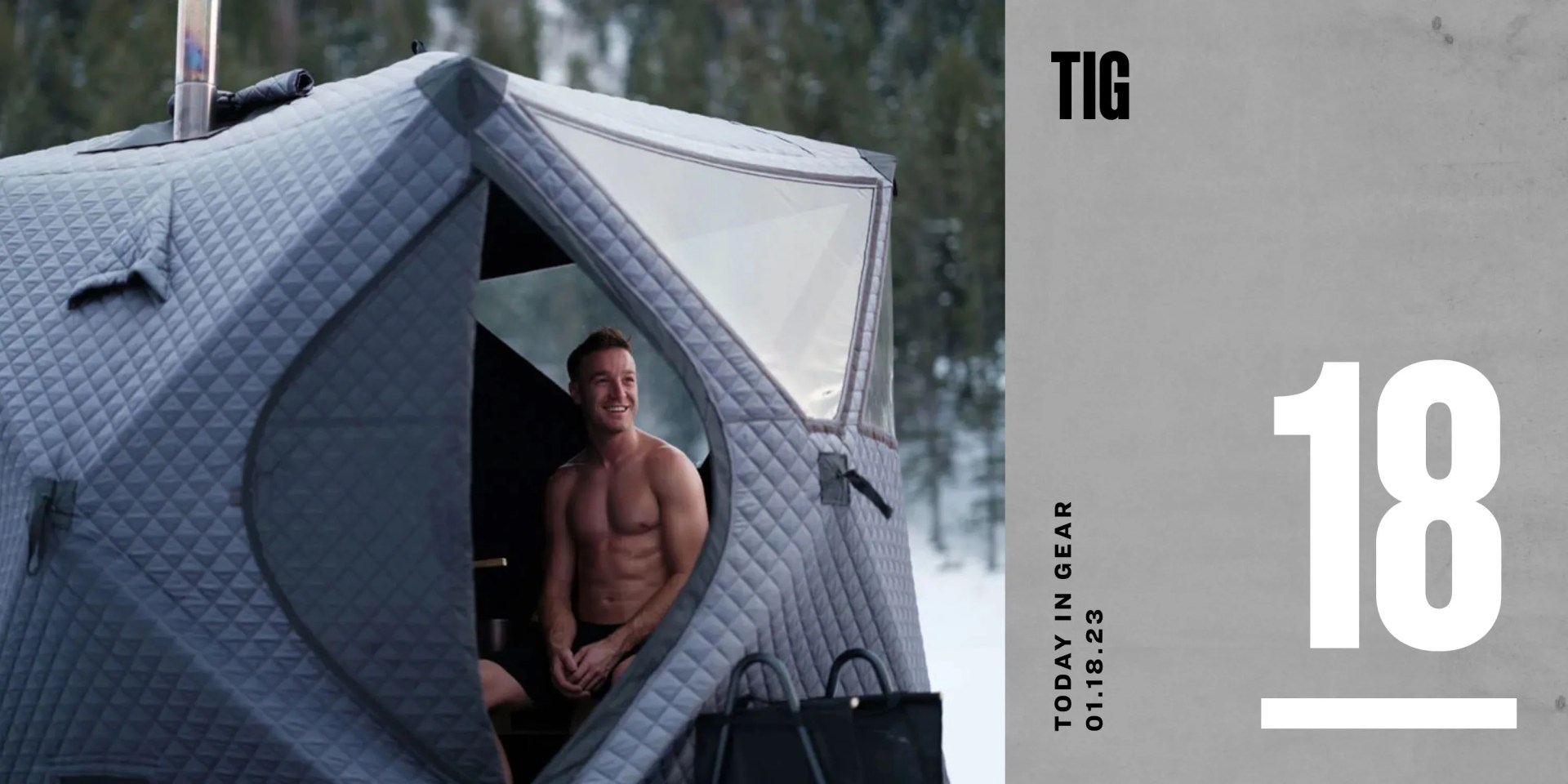 today in gear january 18 2023 man sitting in sweat tent