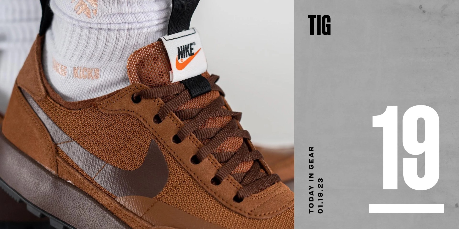 today in gear january 19 2023 brown tom sachs x nike gps sneaker