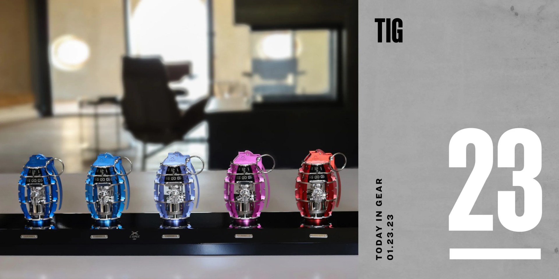 today in gear january 23 2023 l’epée grenade clock