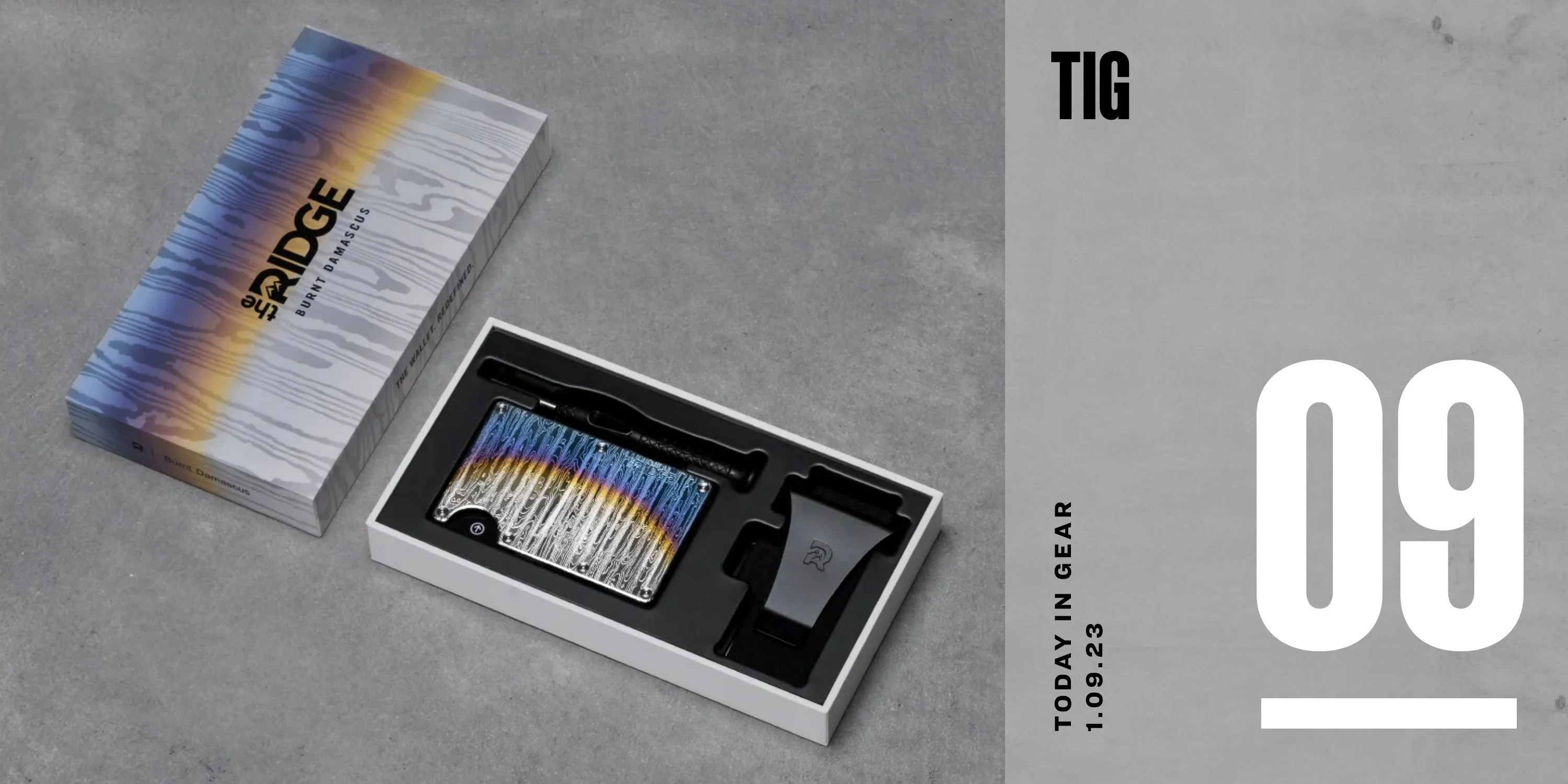 today in gear january 9 2023 the ridge burnt damascus wallet