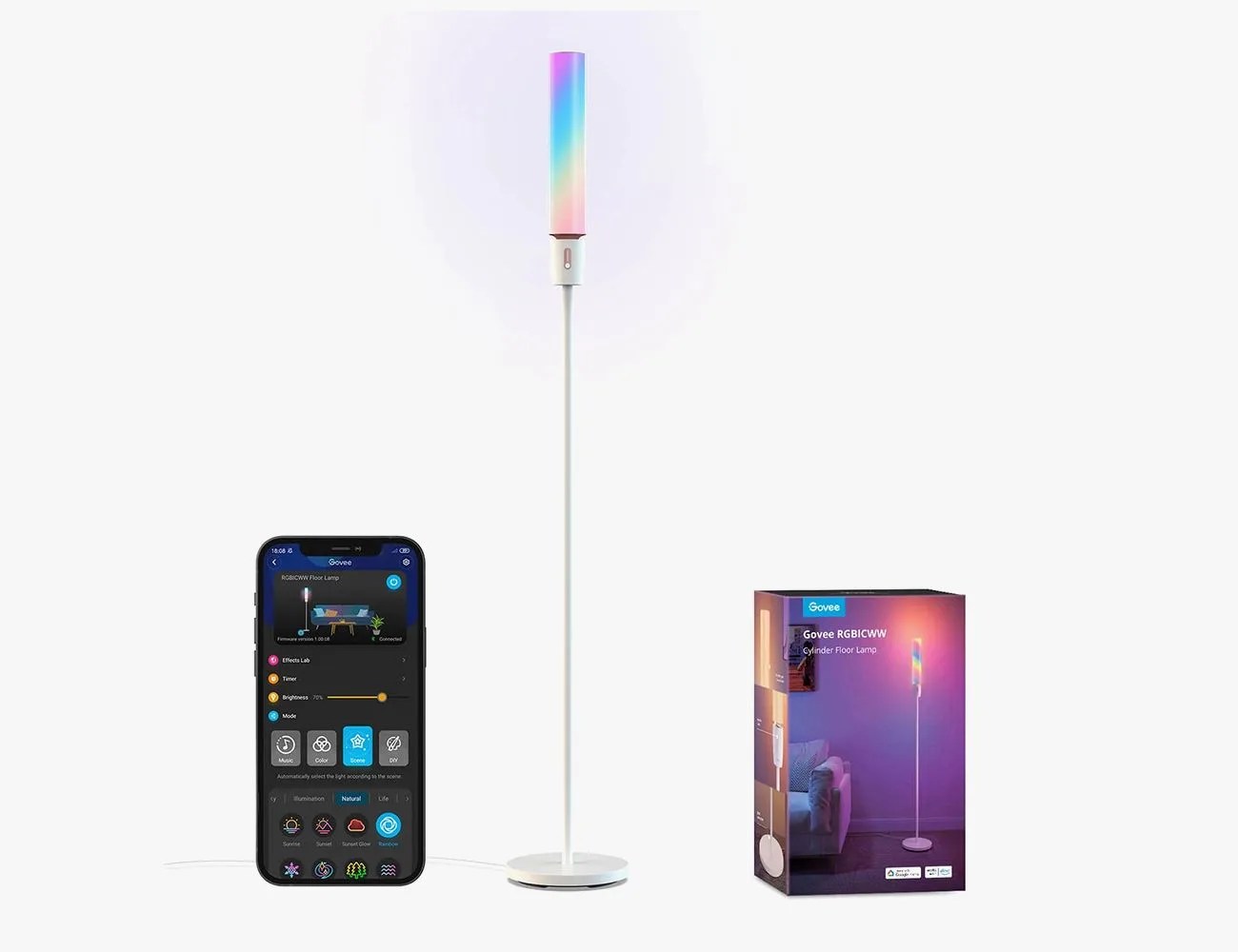 govee lyra rgbicww corner floor lamp