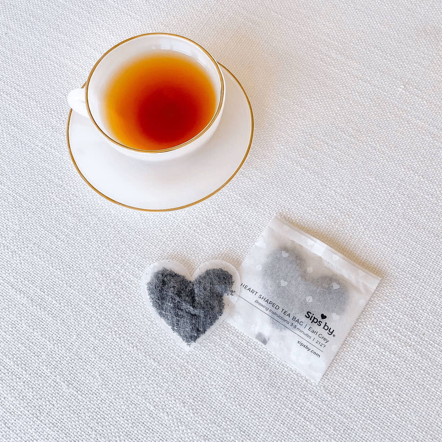 heart shaped tea bags