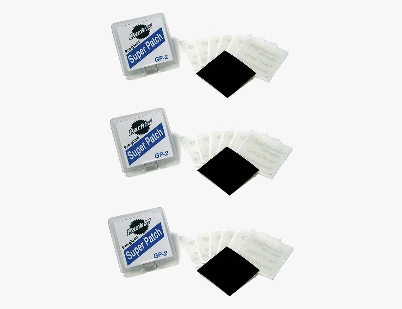 park tool gp 2 pre glued super patch puncture repair kits