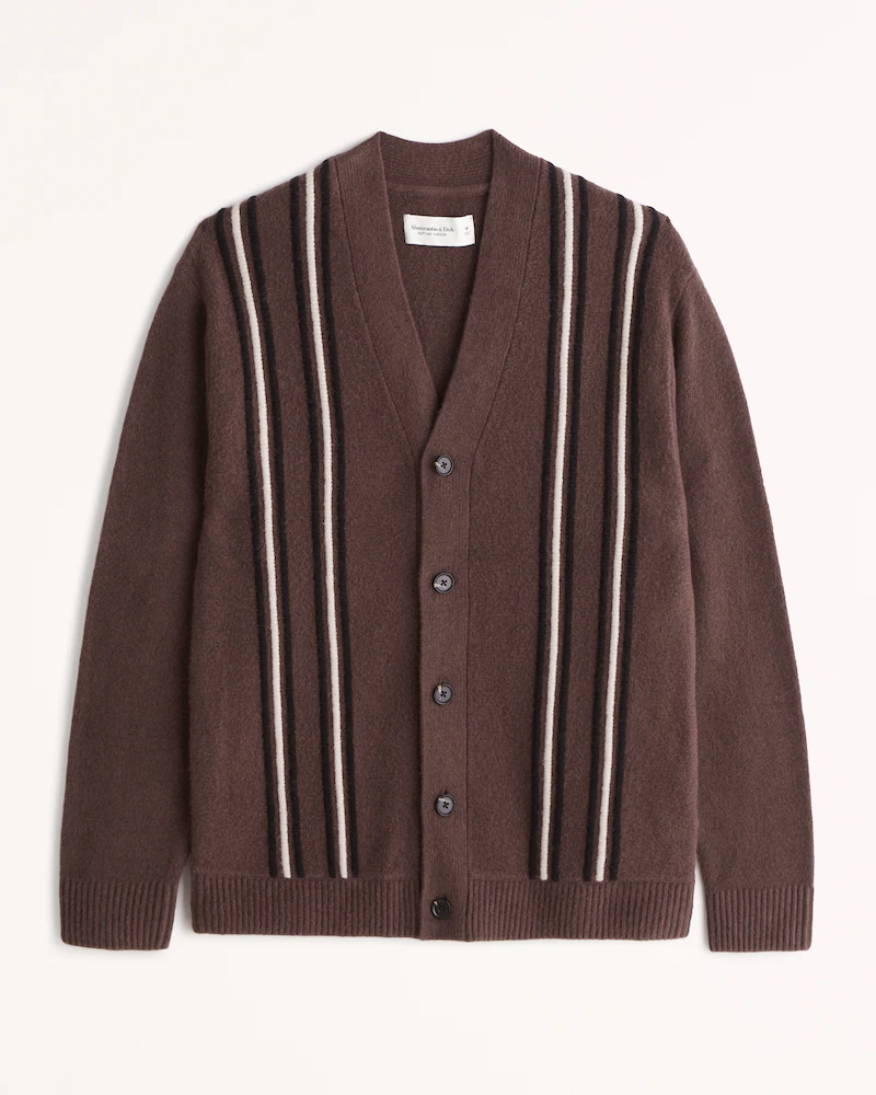 abercrombie fitch striped cardigan