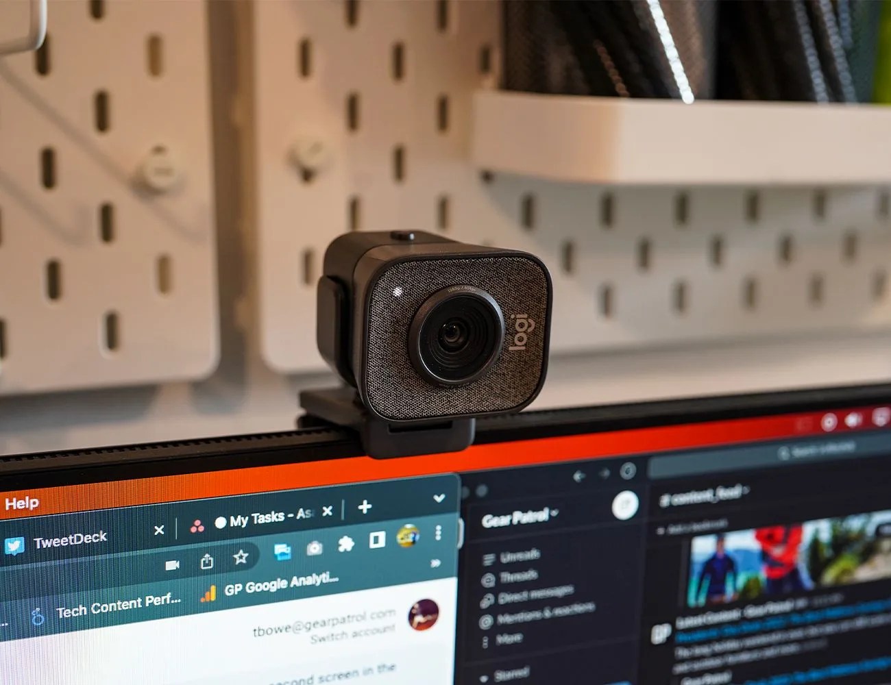 webcam on a computer monitor