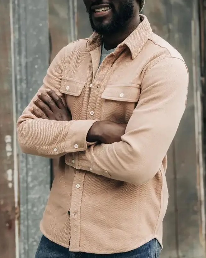 taylor stitch the ledge shirt in dusty coral twill