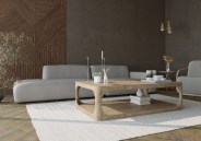 japandi style living room interior design 3d rendering