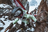 climber in north face gear