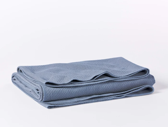 honeycomb throw blanket in french blue