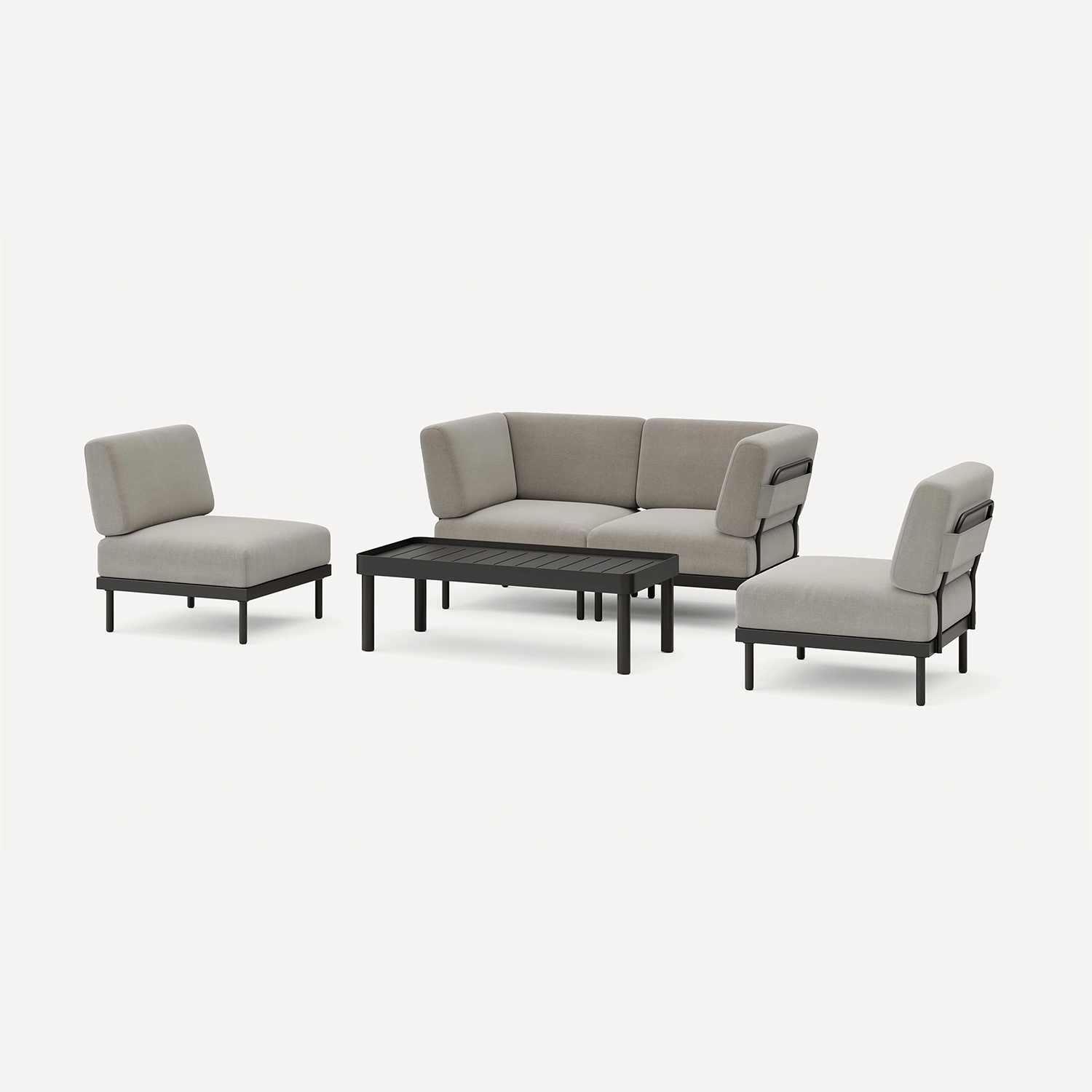 Relay Outdoor 2-Piece Sofa, 2 Chairs, & Coffee Table Set