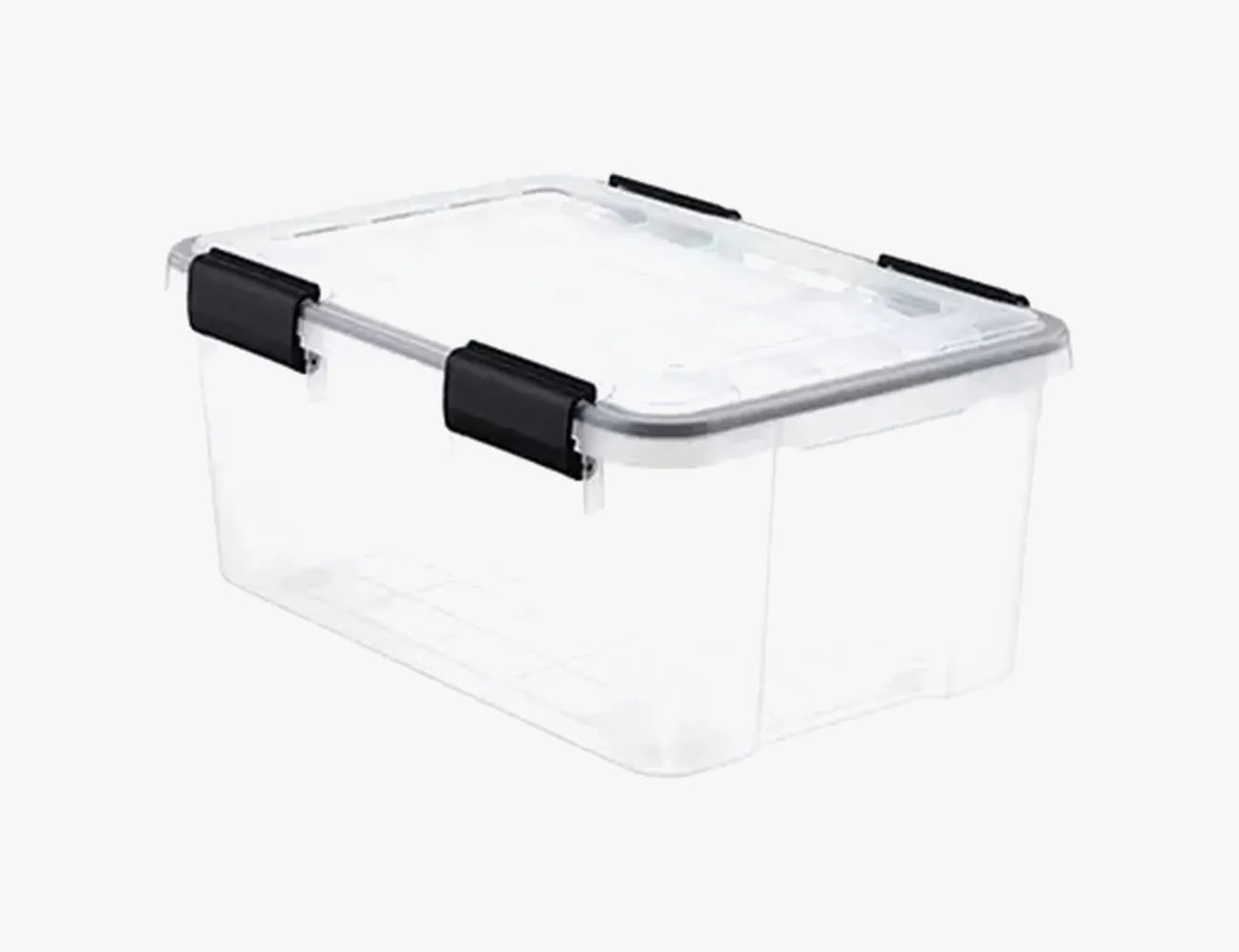 container store clear weathertight tote