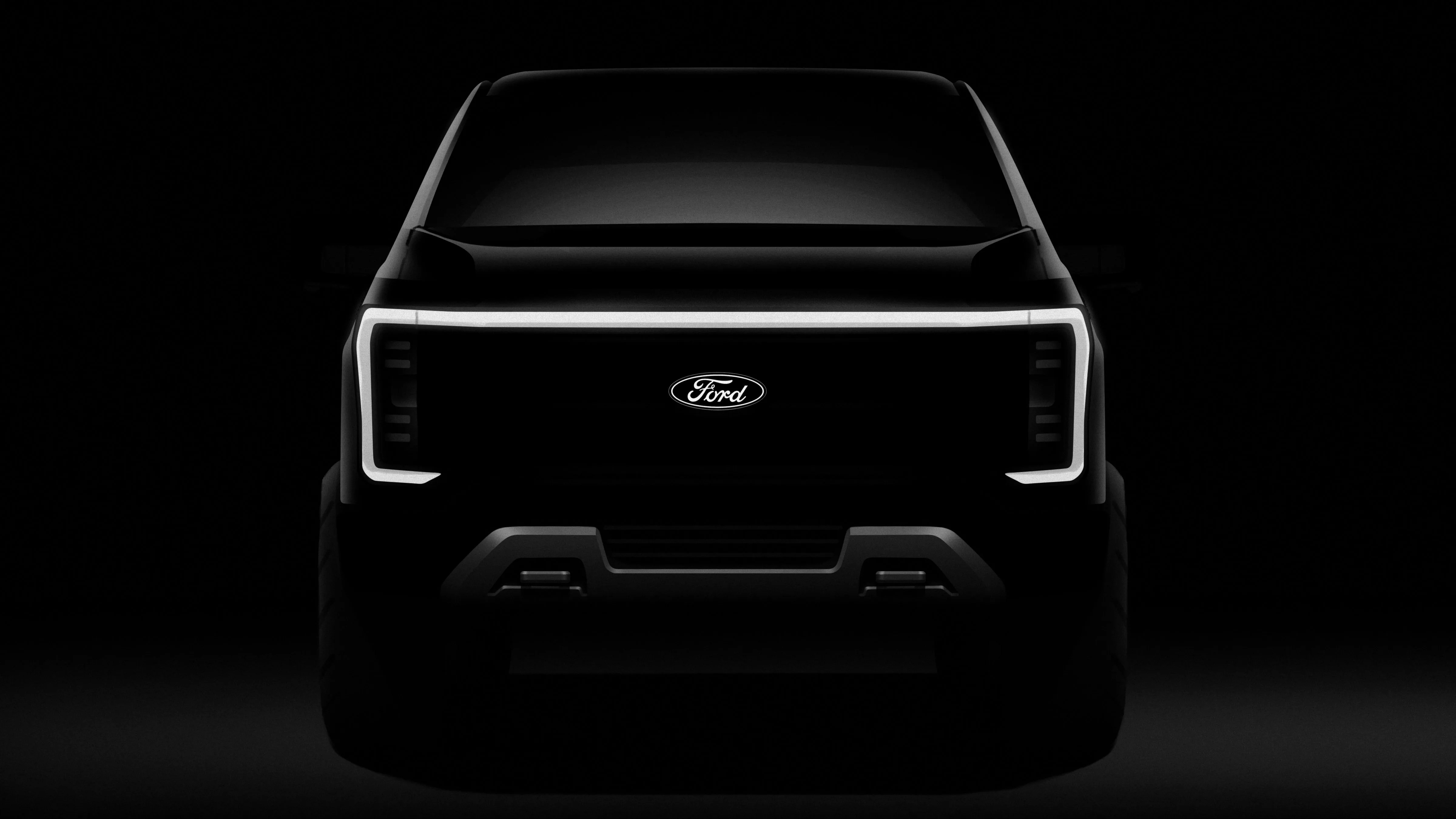 ford f150 lightning pickup truck sketch front view