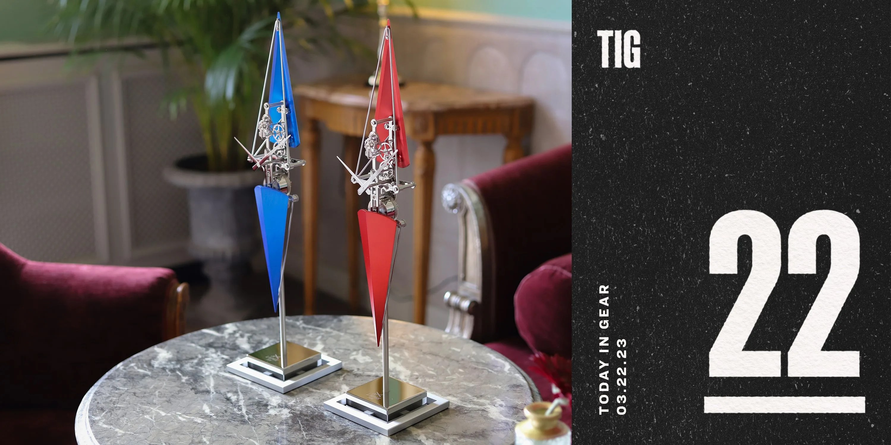 two clocks on a table