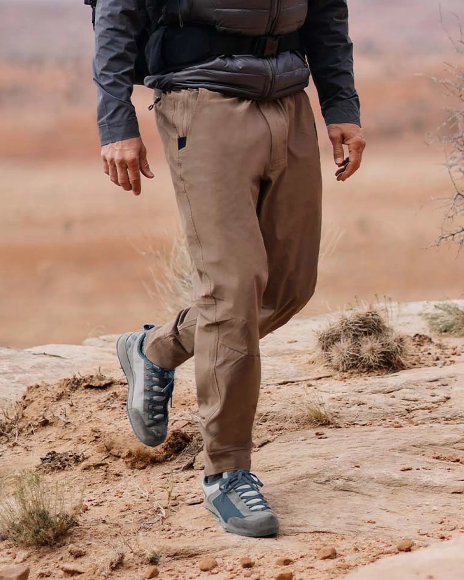 a man hiking