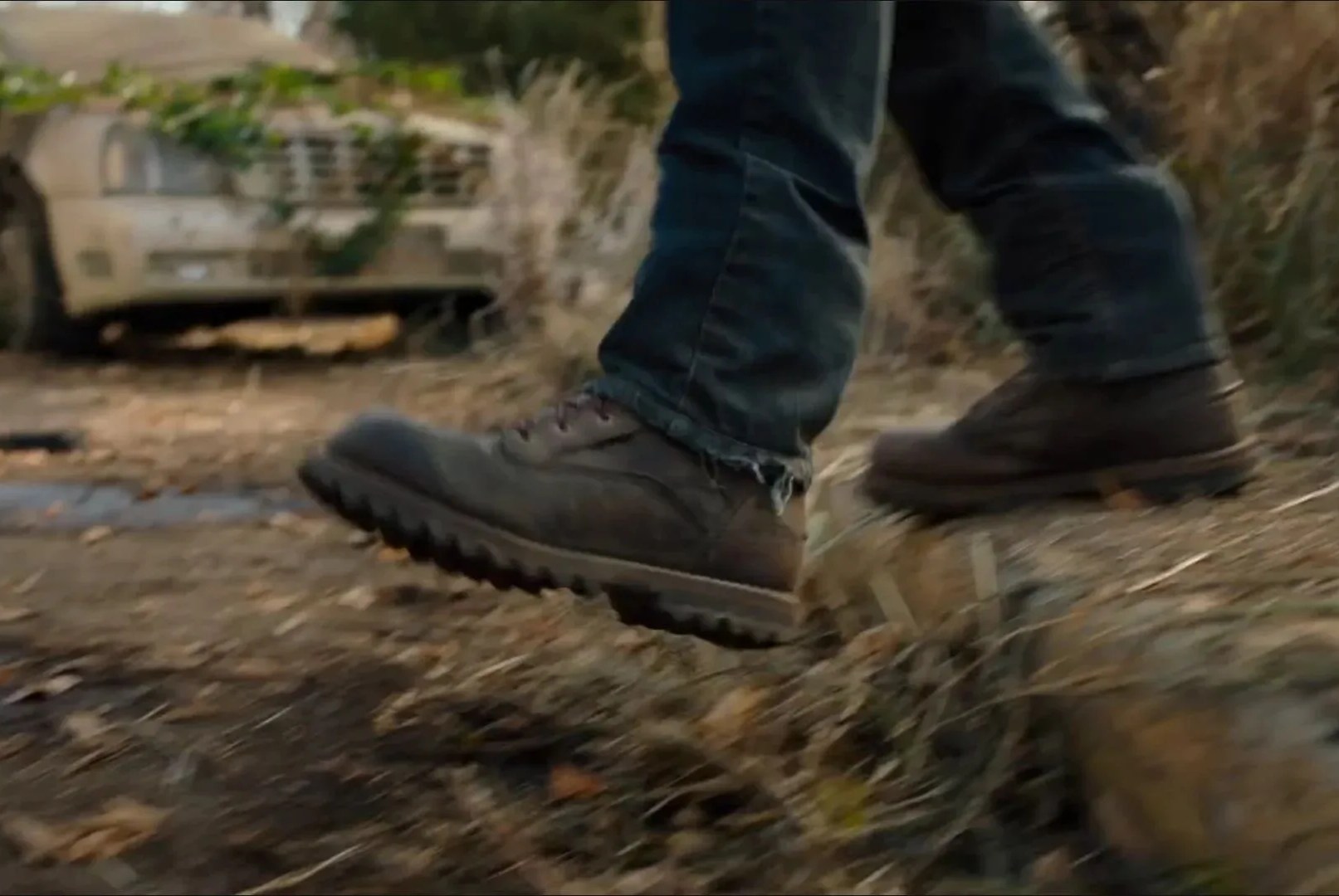 hbo last of us boots in a forest