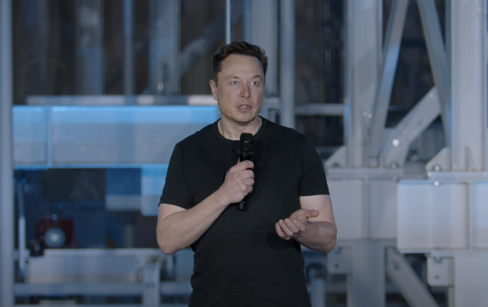 elon musk on stage