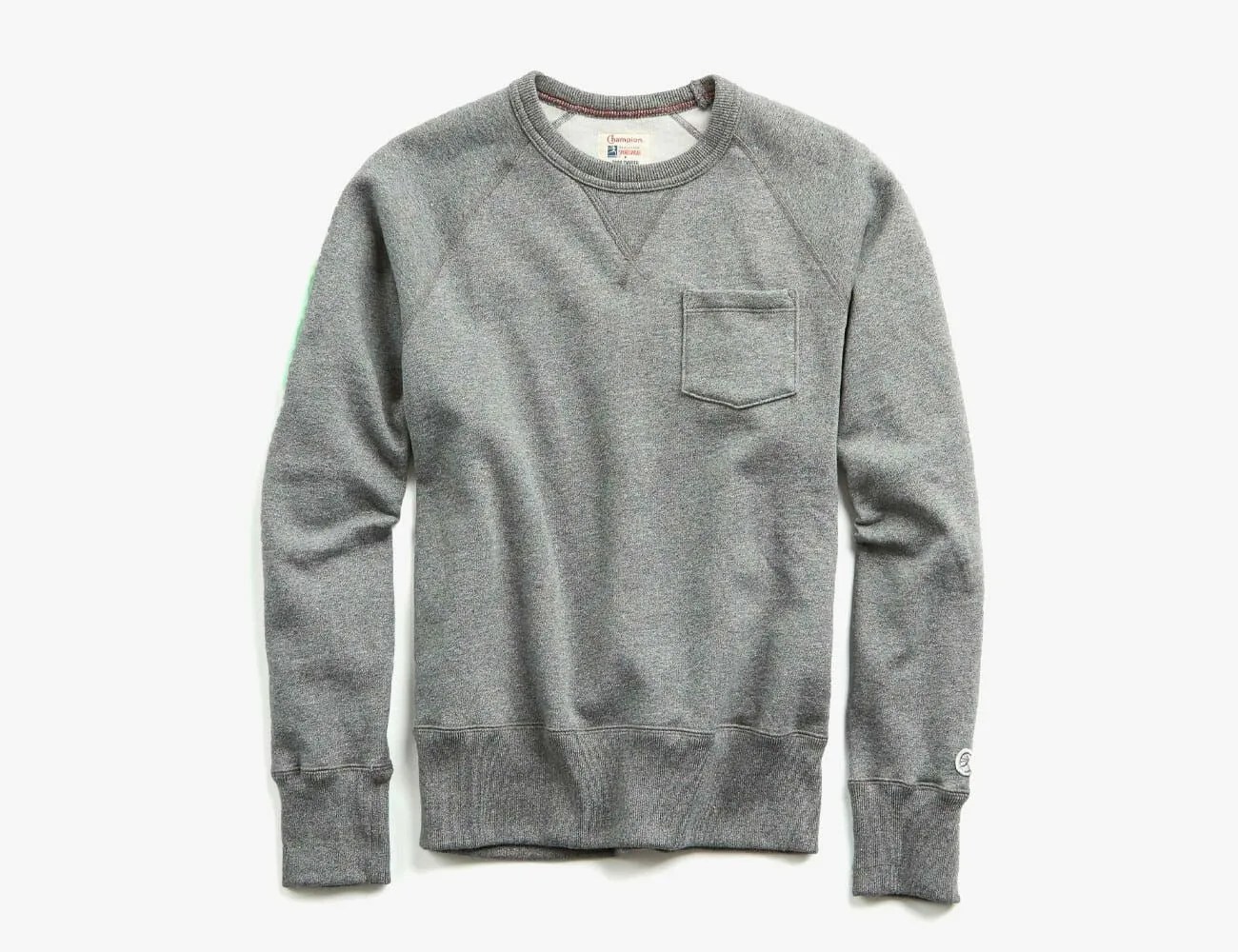 midweight pocket sweatshirt in salt and pepper