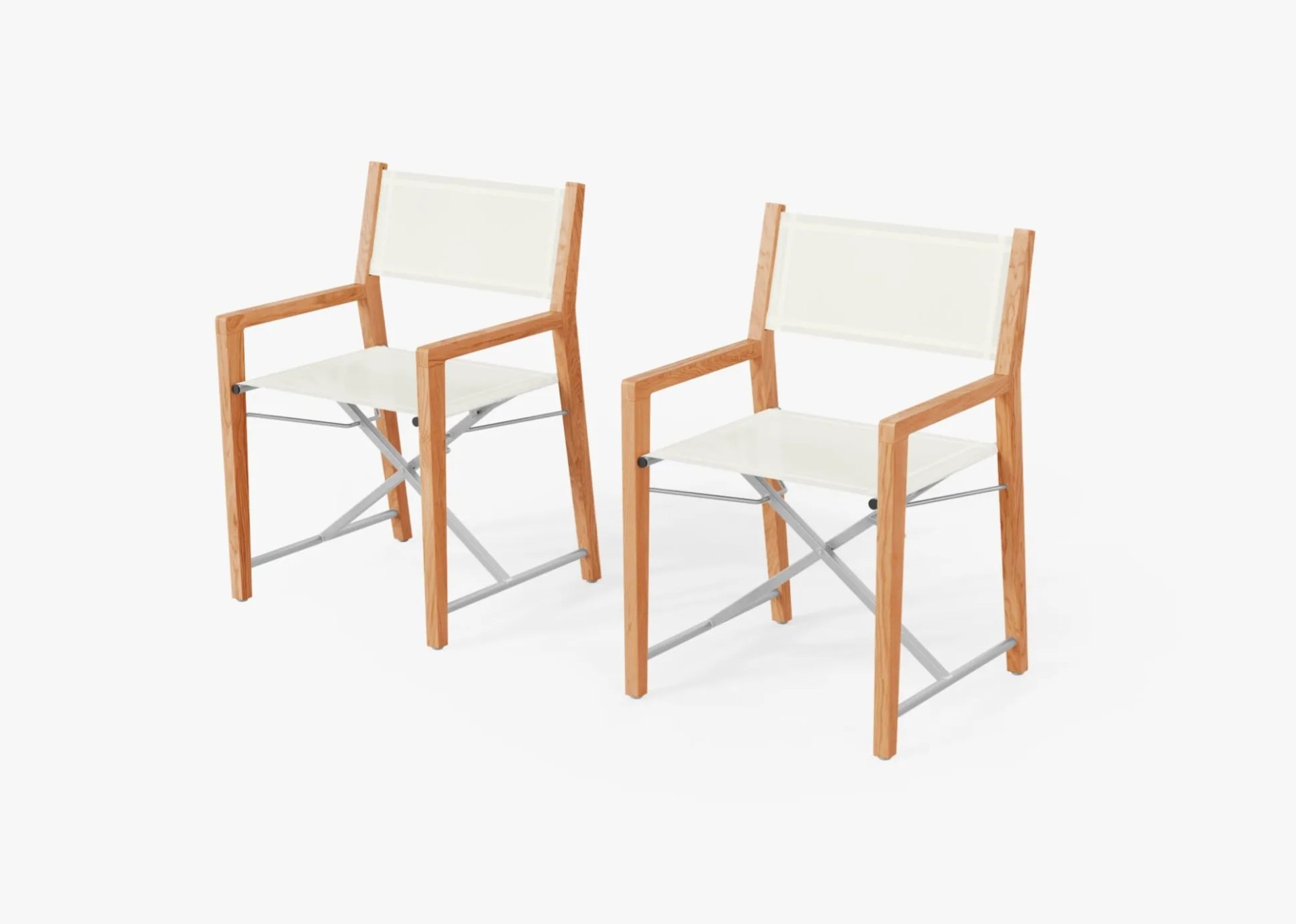 Teak Outdoor Director’s Dining Chair, Set of 2 (Clearance)