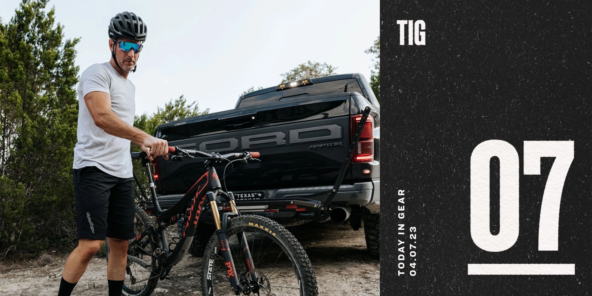 today in gear april 7 2023 jason holding his bike next to ford