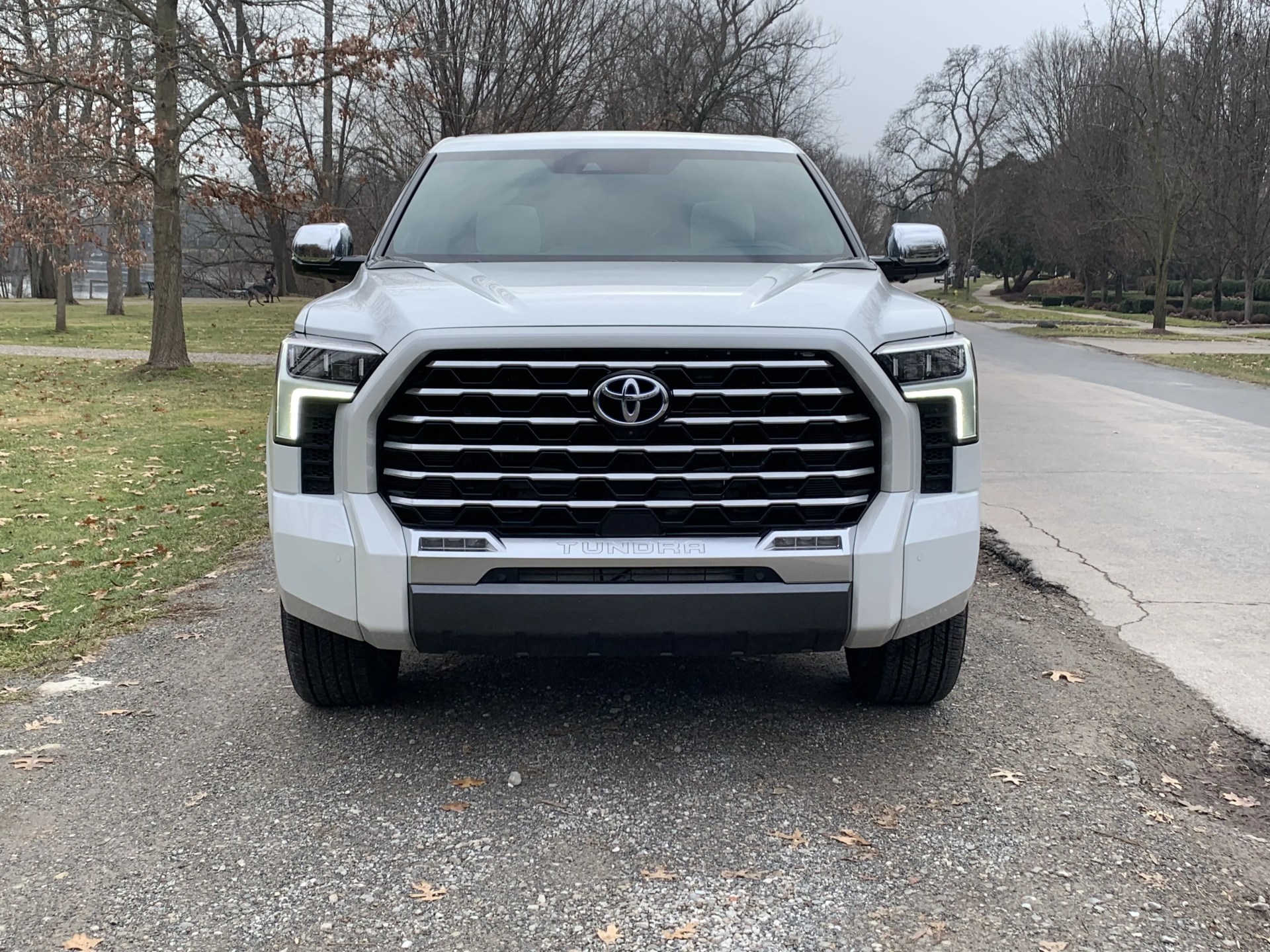 toyota tundra capstone trim from the front