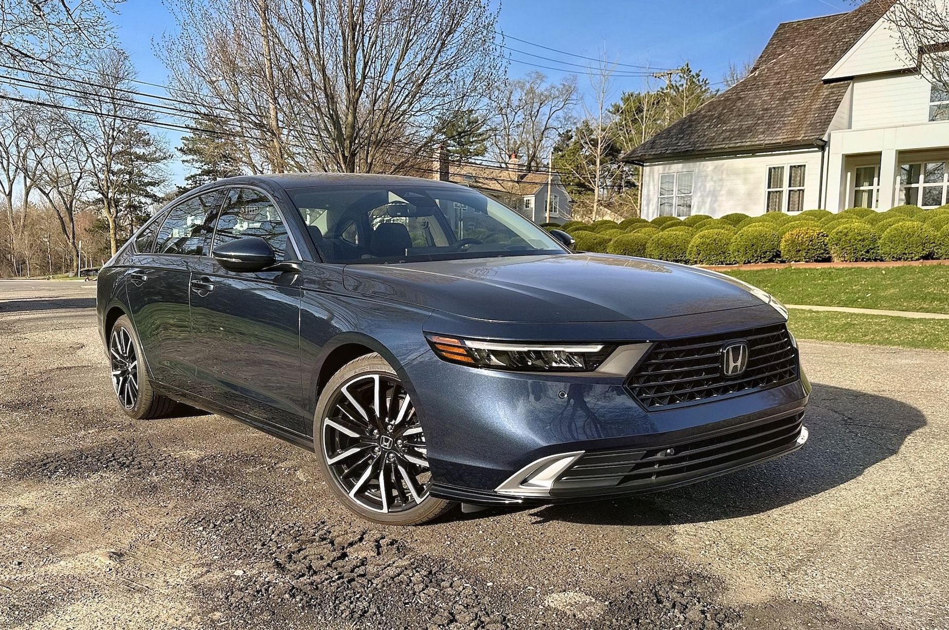 honda accord touring hybrid parked on the street