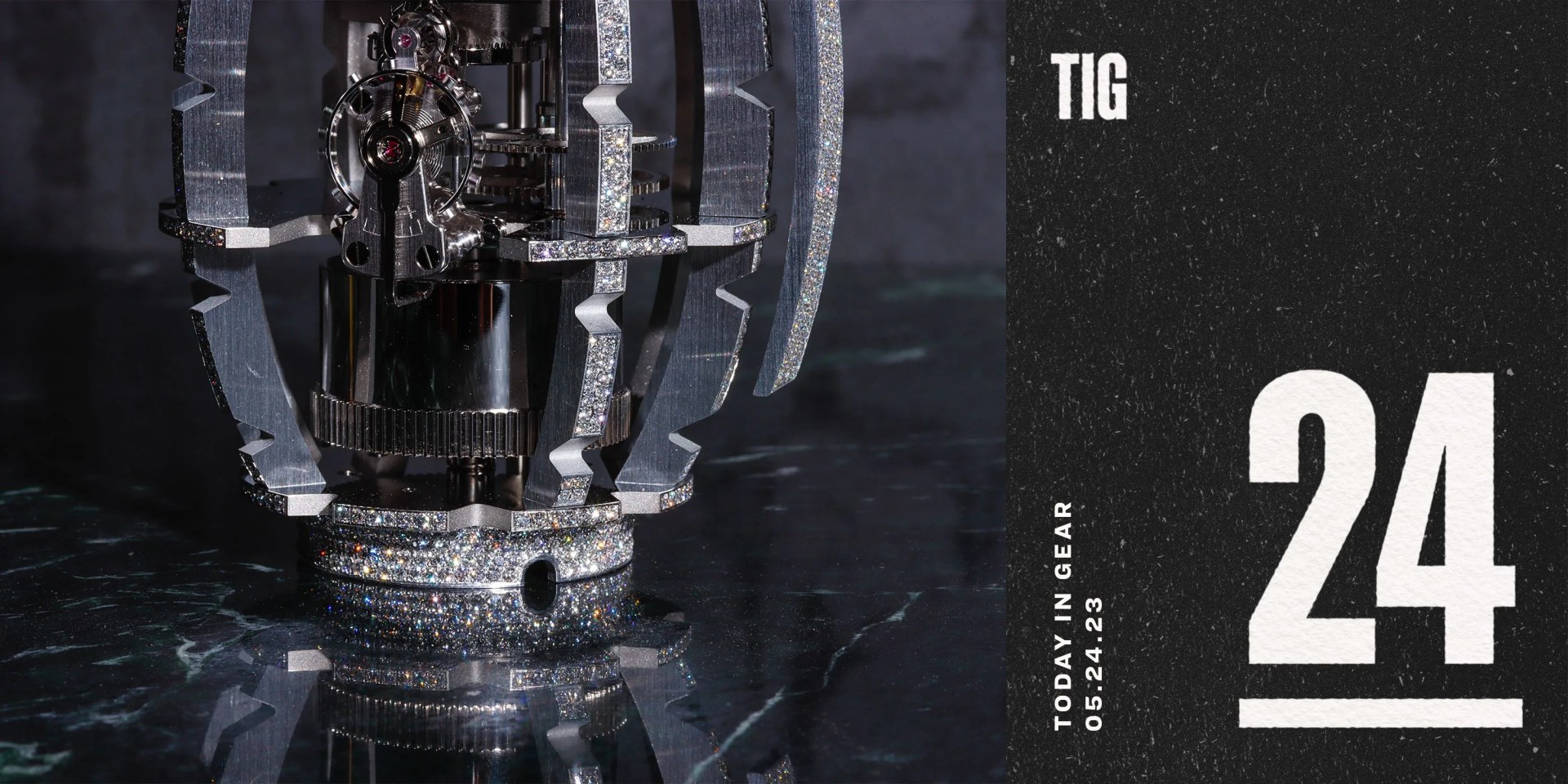 today in gear may 23 2023 l'epée 1839 x alex moss diamond covered grenade