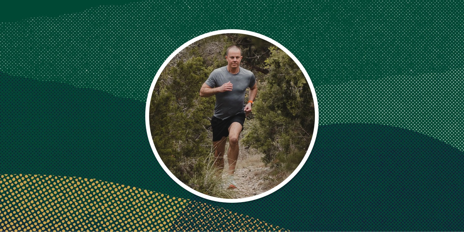 sponsored deal wellcore man running through shrubs