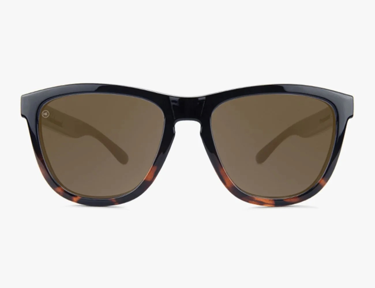 Knockaround Glossy Black and Tortoise Shell Fade Sunglasses