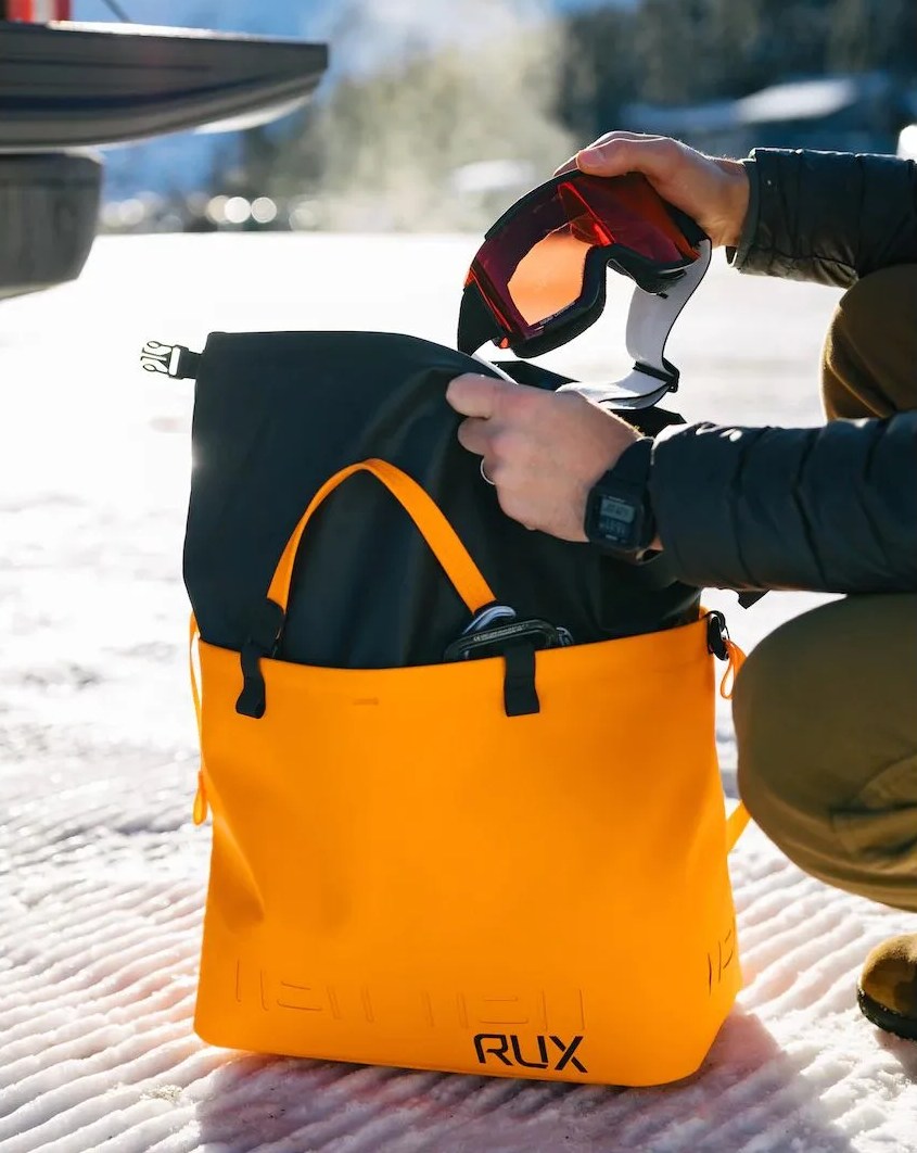 rux waterproof bag 25l in orange