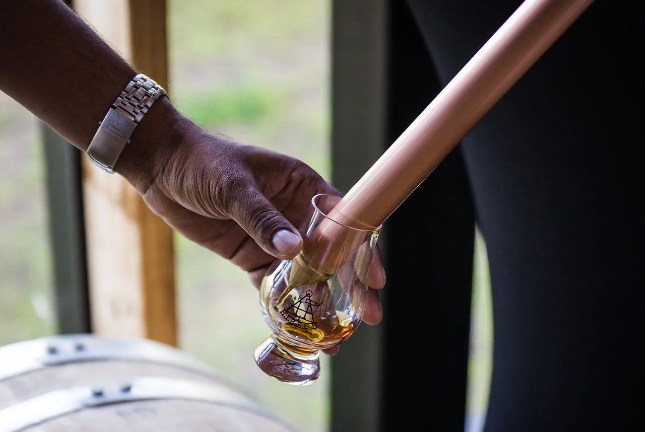 bourbon barrel sampling