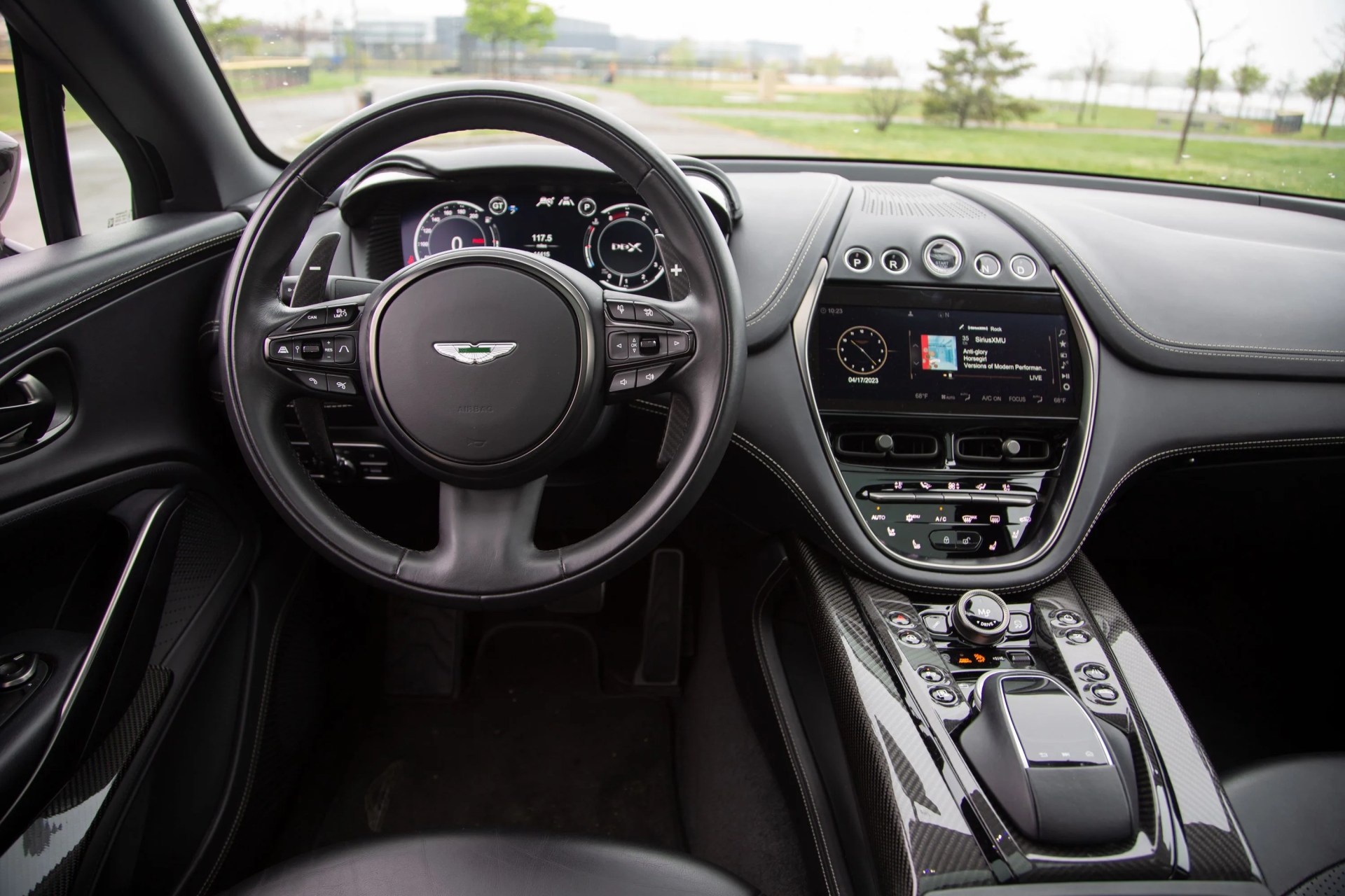aston martin dbx 707 in satin green paint