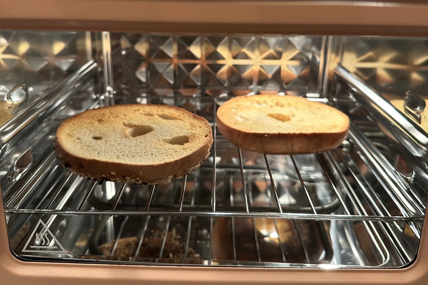 bagels cooking in an our place wonder oven