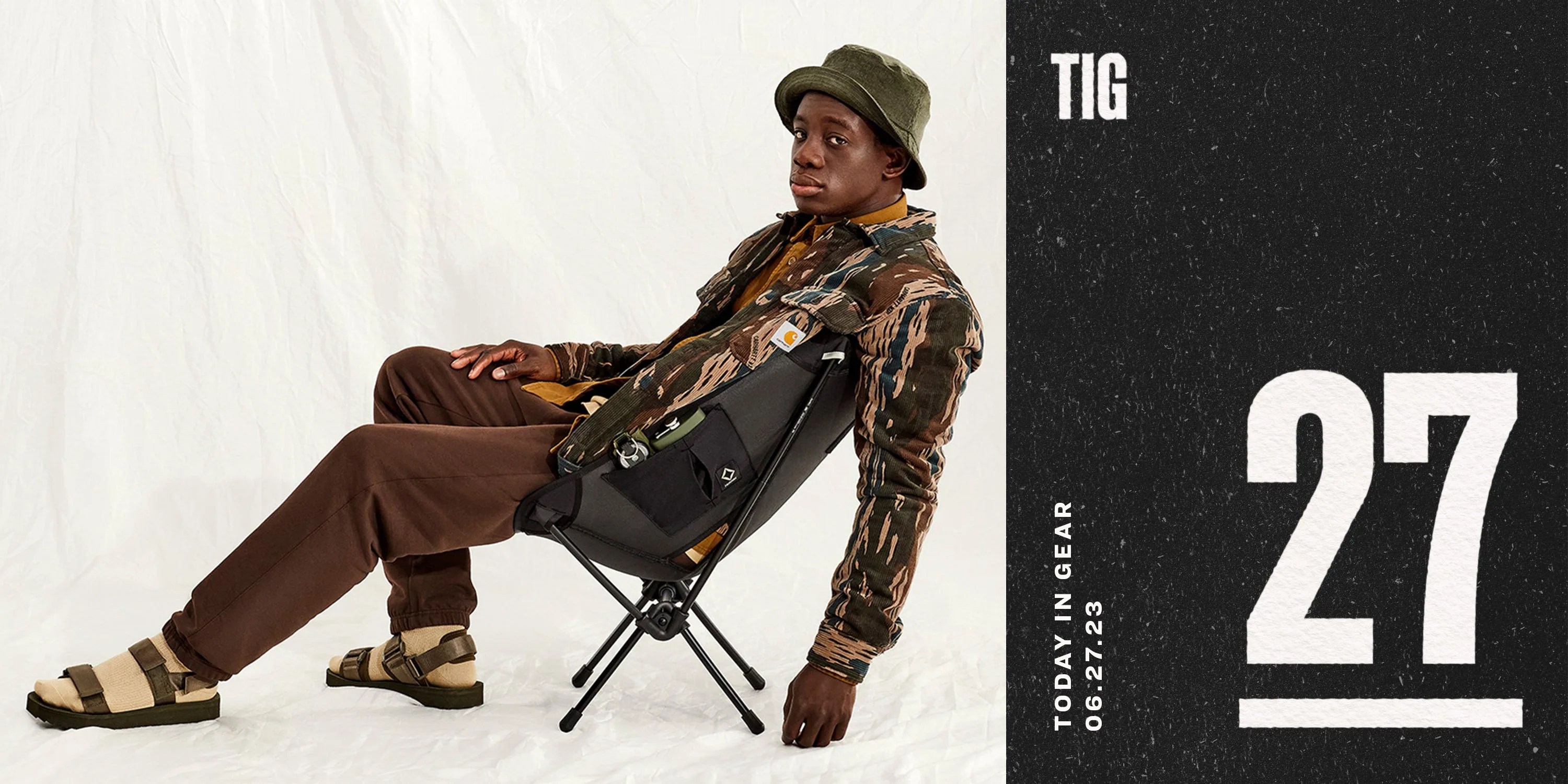 today in gear june 27 2023 man sitting on helinox tactical gear chair