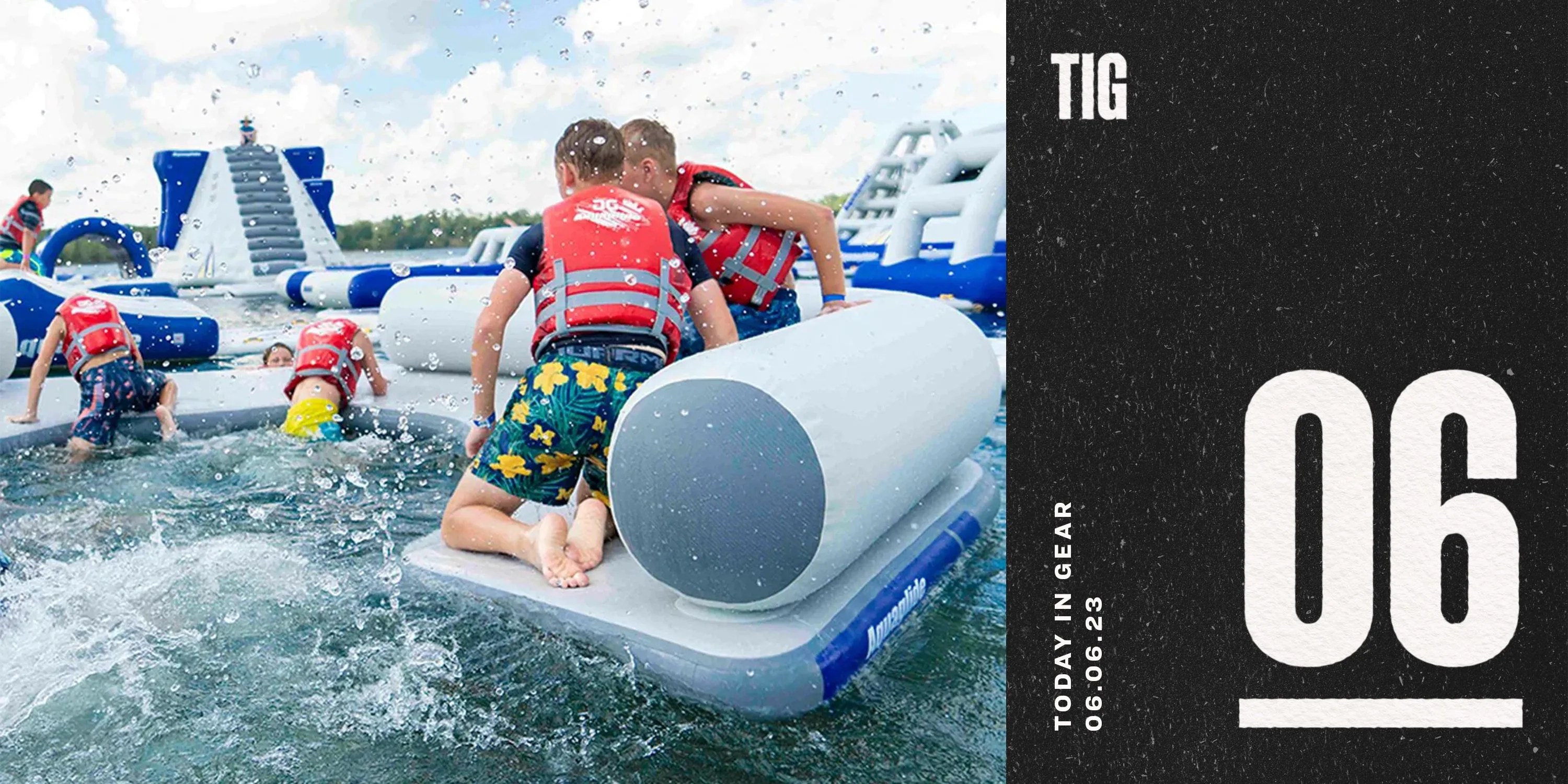 today in gear june 6 2023 kids playing on aquaglide c lounge