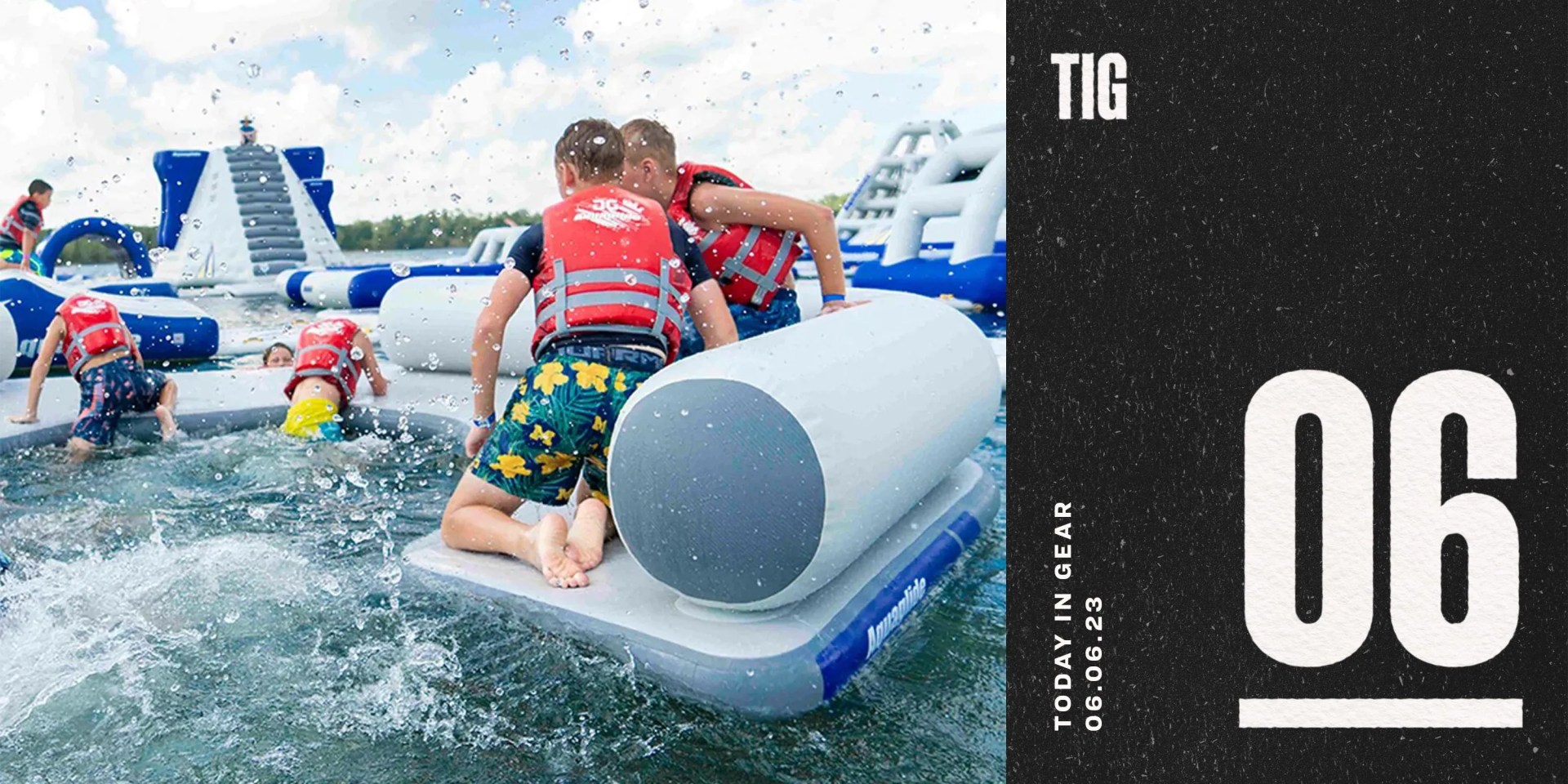 today in gear june 6 2023 kids playing on aquaglide c lounge