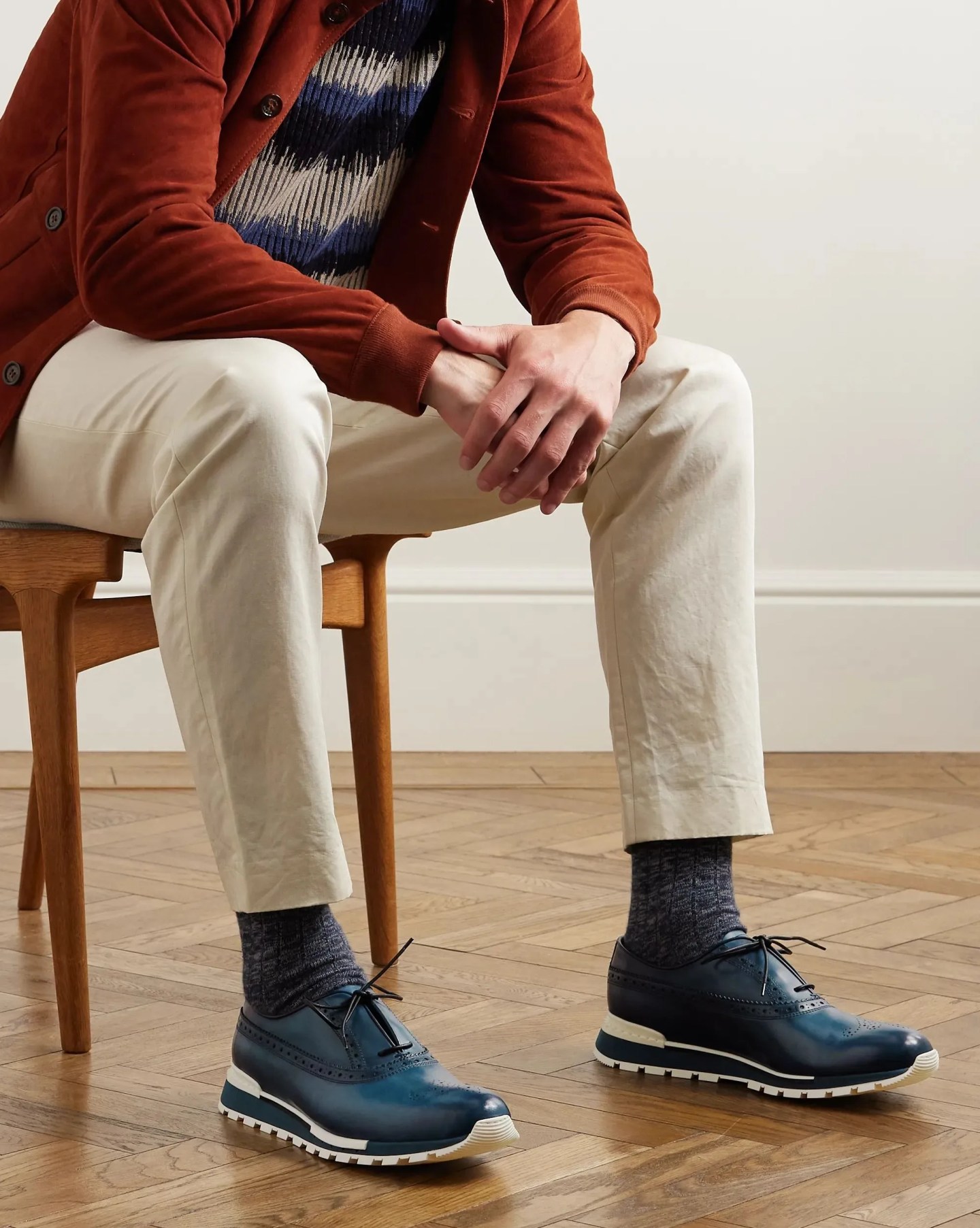 berluti fast track perforated venezia leather sneakers