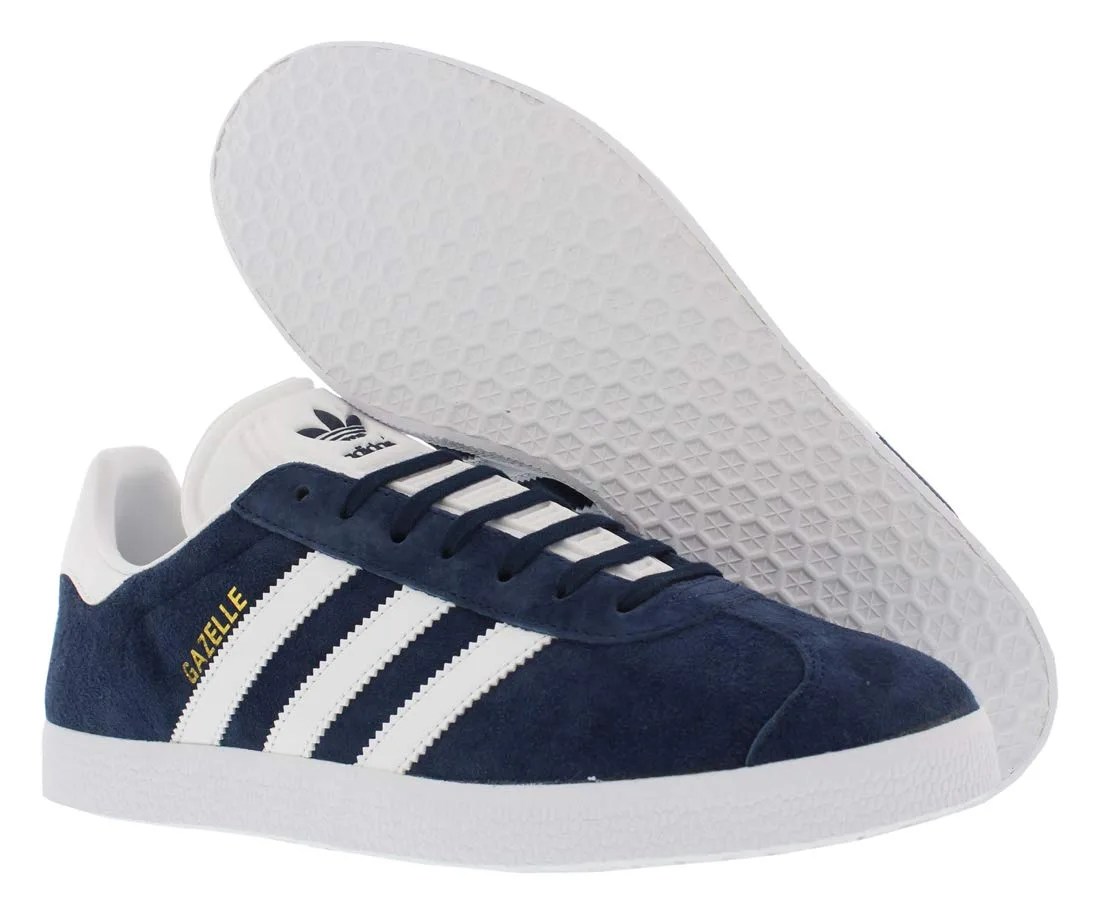 Adidas Originals Men's Gazelle Lace-up Sneaker,Collegiate Navy/White/Gold Met.,9 M US