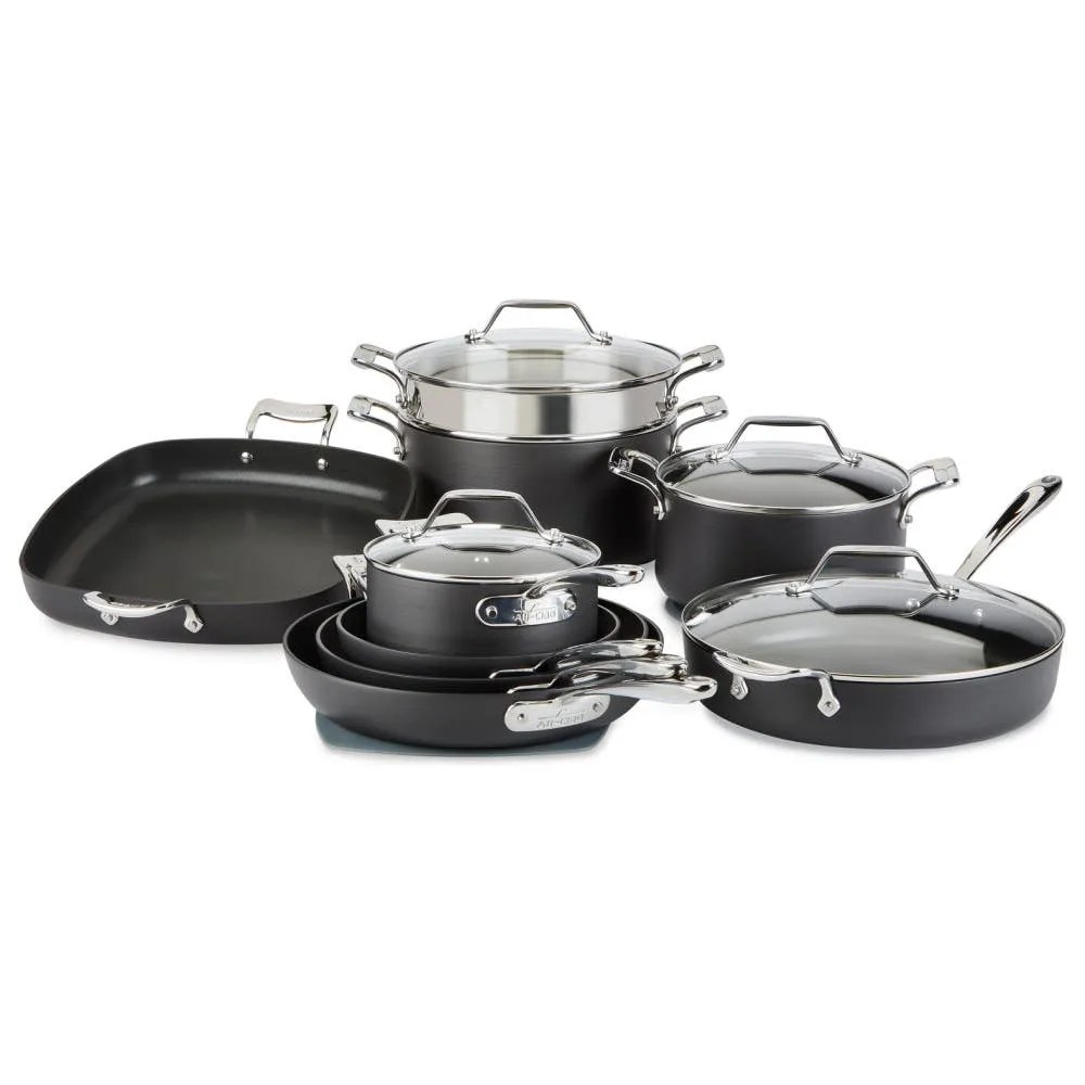 Essentials Hard Anodized Nonstick Cookware Set, 13-piece