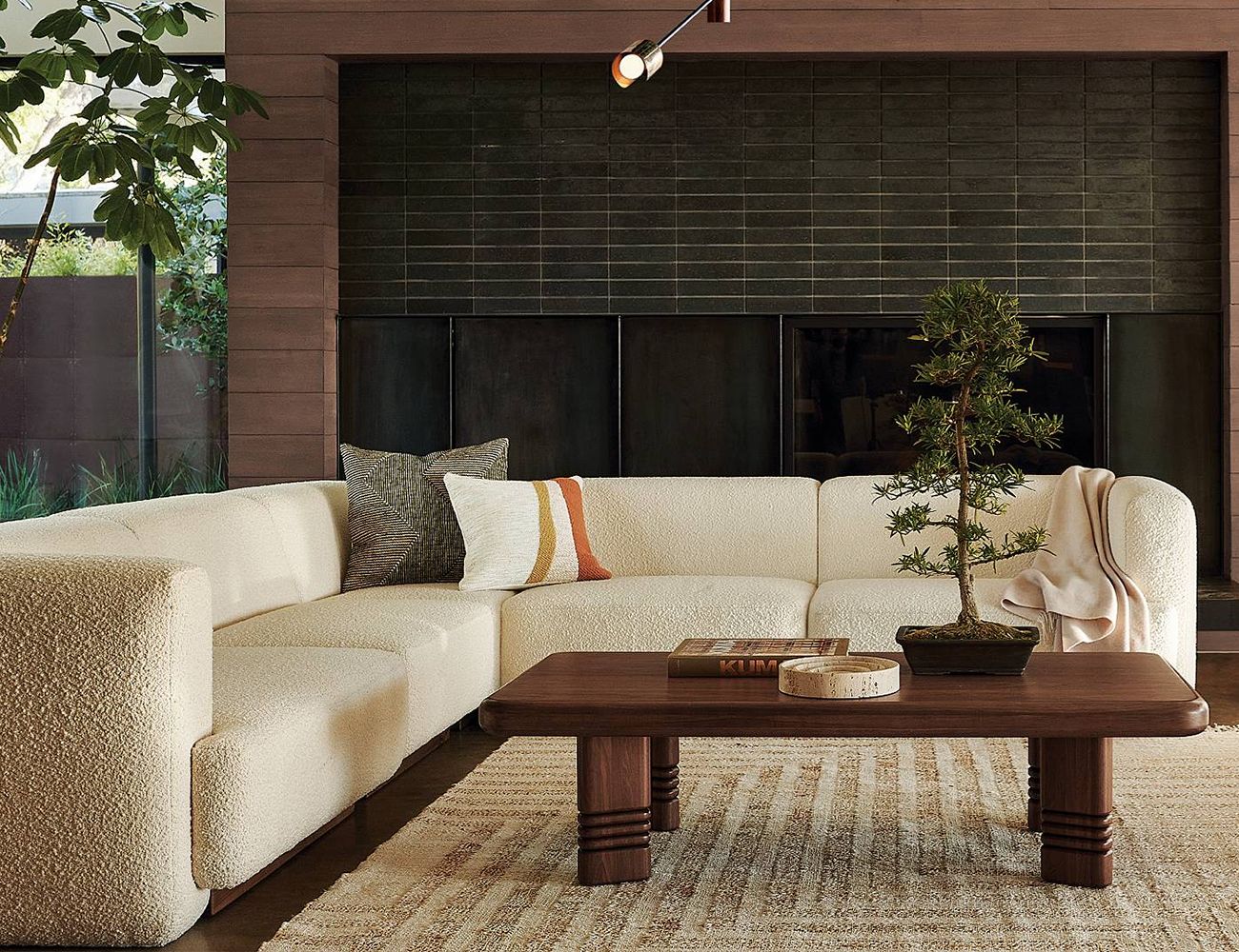 an l couch in a living room