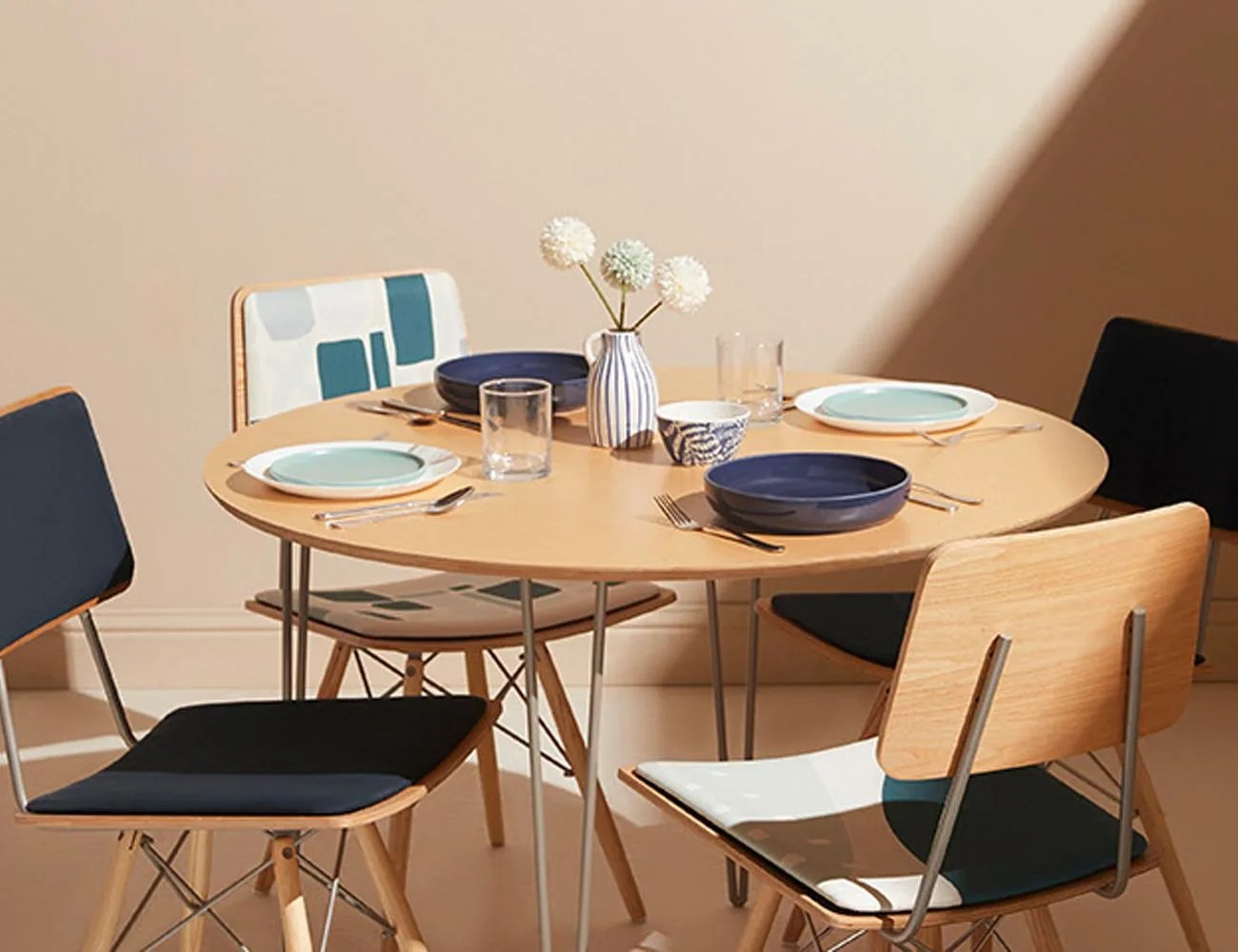 Inside Weather dining room table and chair