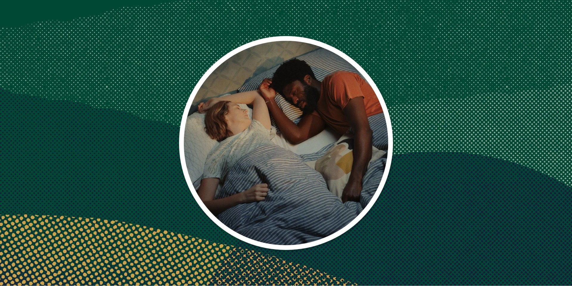 man and woman sleeping on coop pillows