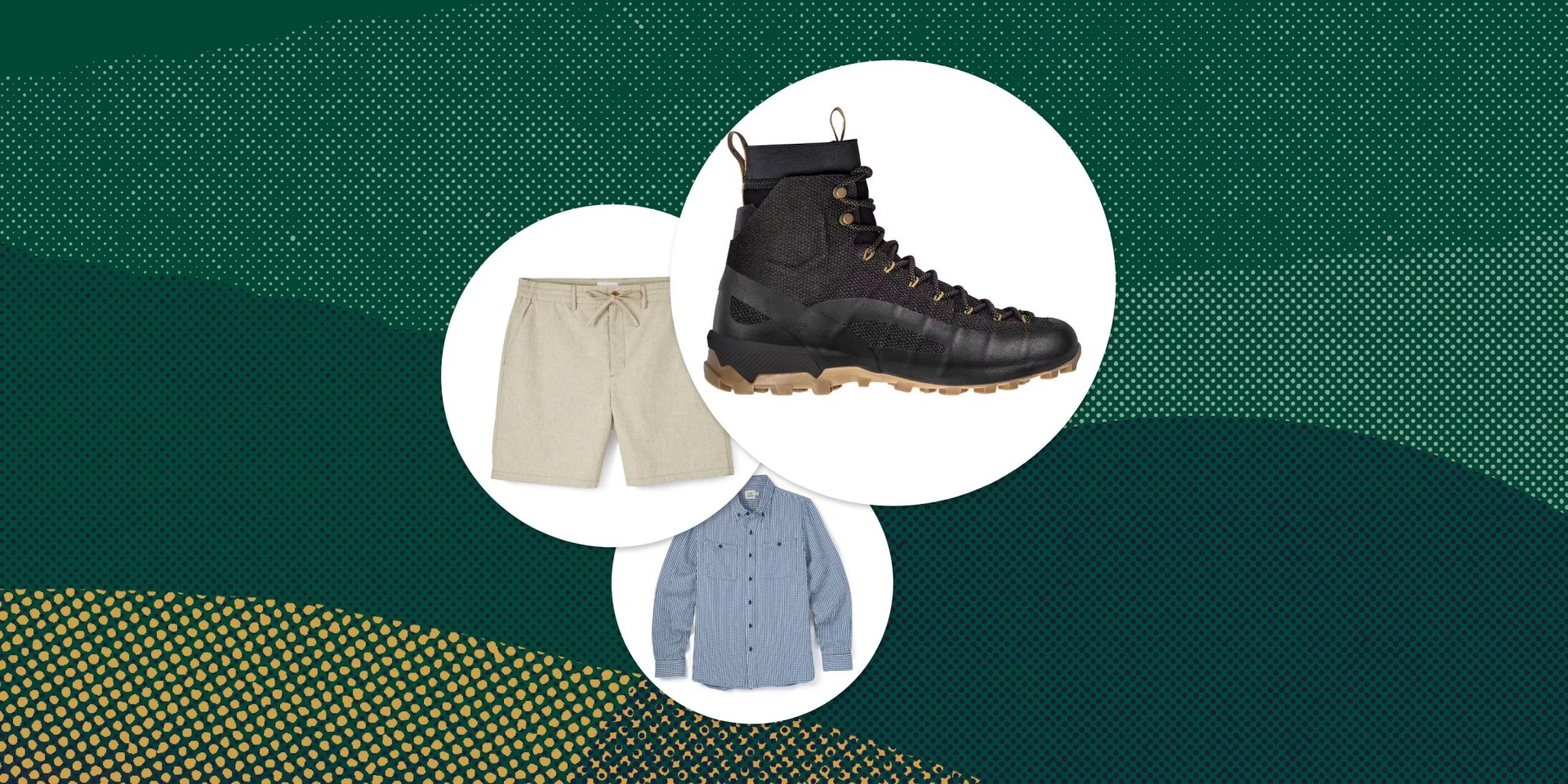 deals of note collage shoe shirt and shorts huckberry