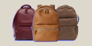 shinola runwell backpack, lotuff leather zipper backpack, and johnston murphy leather backpack
