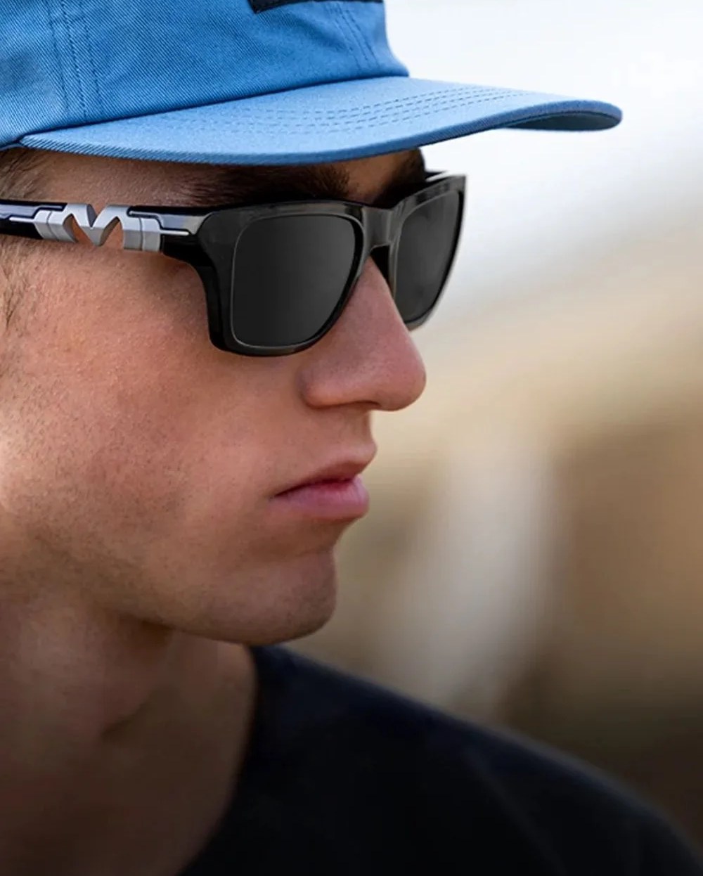 man wearing m experiment pleasure sunglasses