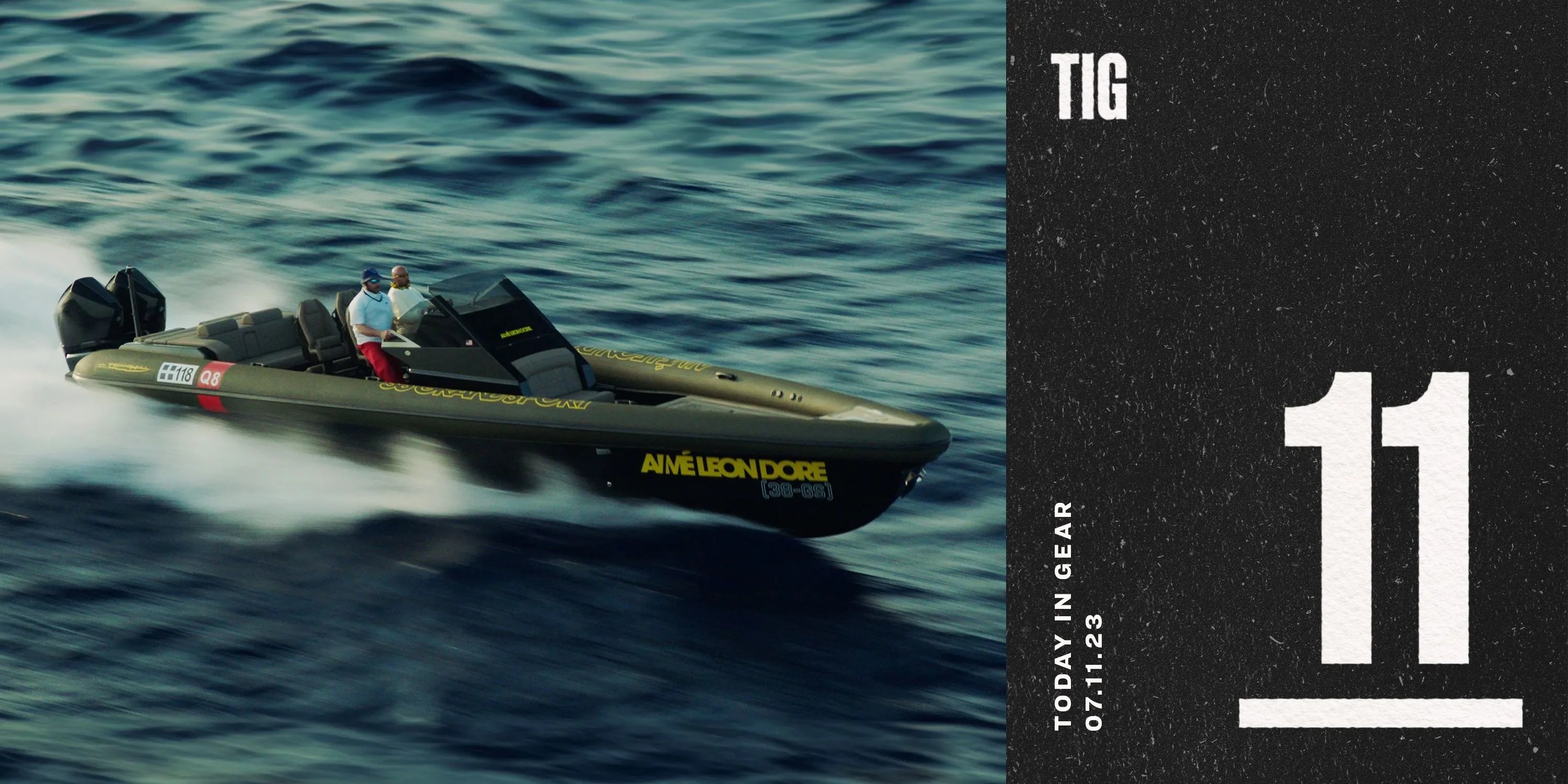 today in gear july 11 2023 aimé leon dore technohull 38 grand sport boat