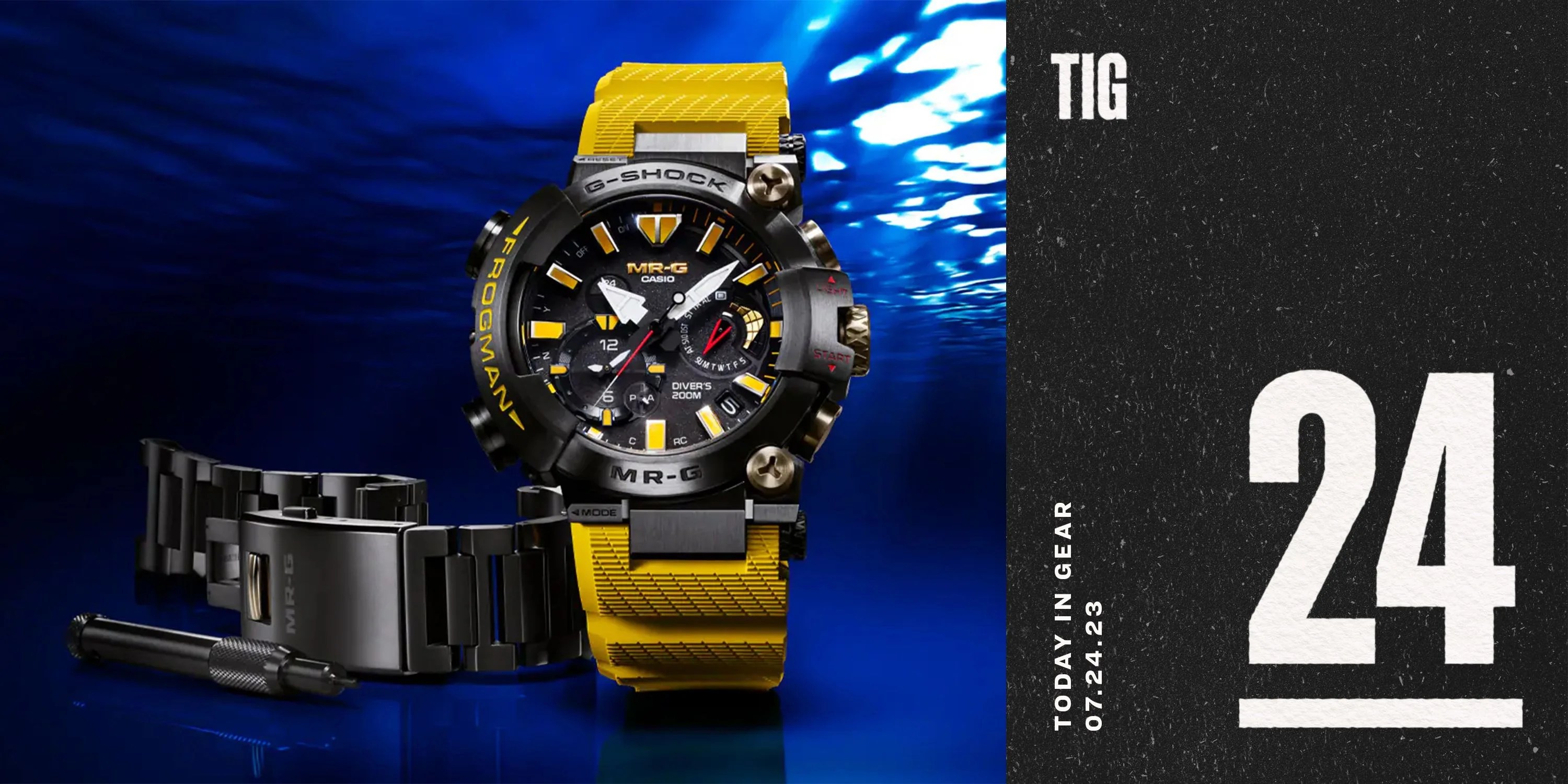 today in gear july 24 2023 g shock m rg frogman watch