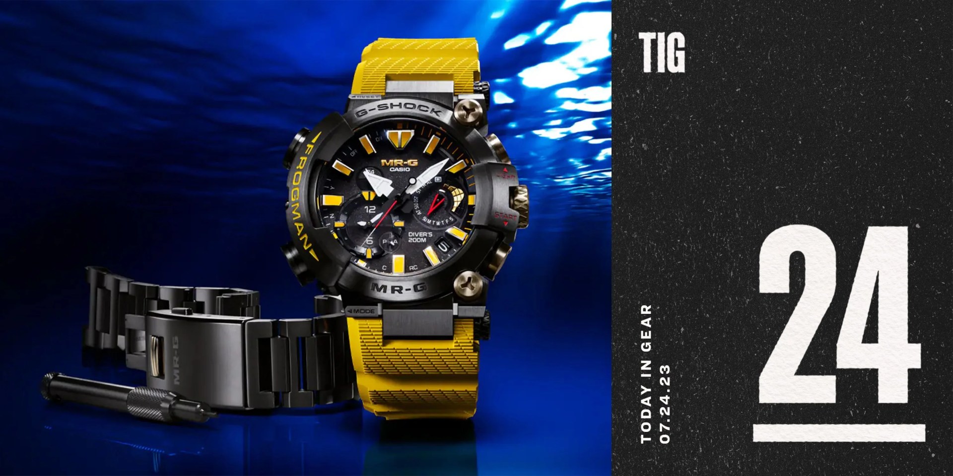 today in gear july 24 2023 g shock m rg frogman watch